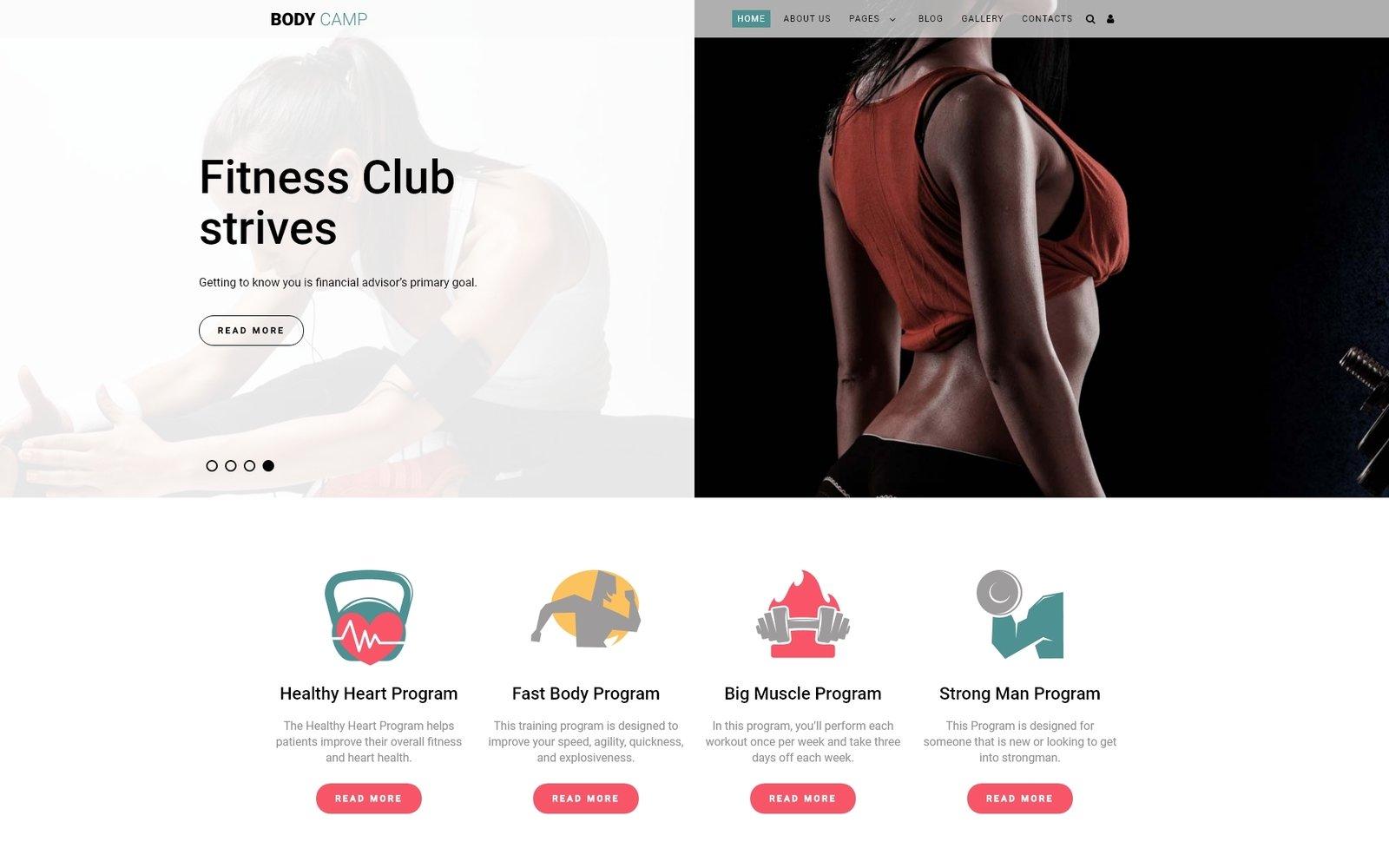 Шаблон Joomla Body Camp - Fitness Joomla Template