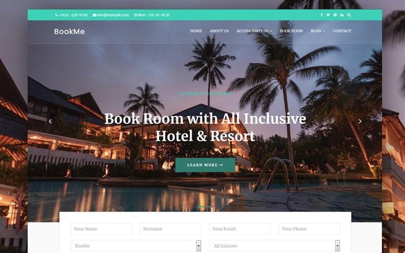 Шаблон Joomla Booking Hotel-Villa and Travel Joomla 4 Template Joomla Template