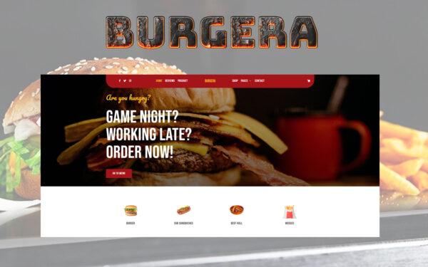 Burgera - Fast Food and Restaurant HTML template Website Template