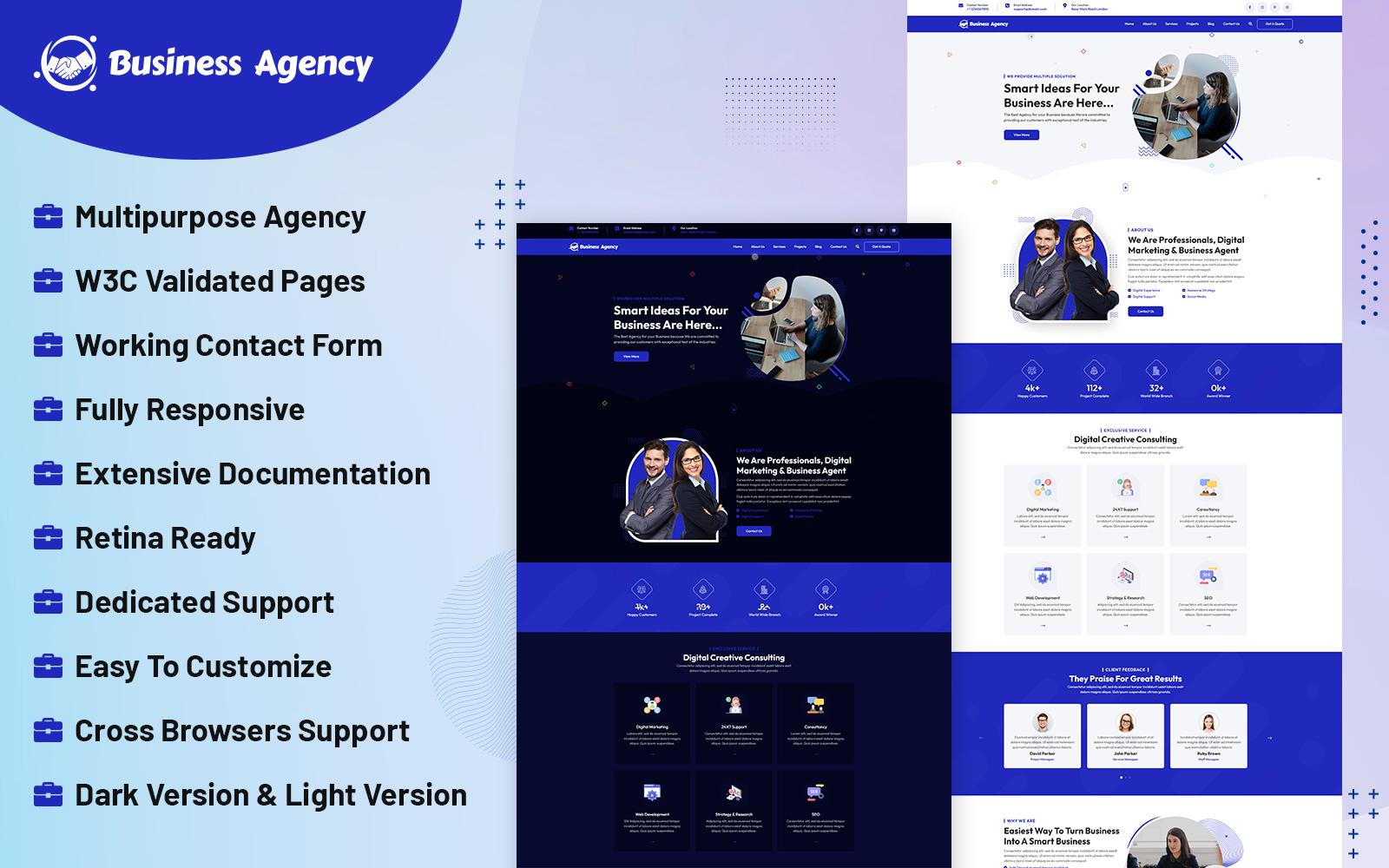 Business Agency Responsive HTML Template Website Template