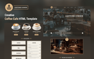 Caffeine Corner - Captivating Coffee Shop HTML Template Website Template