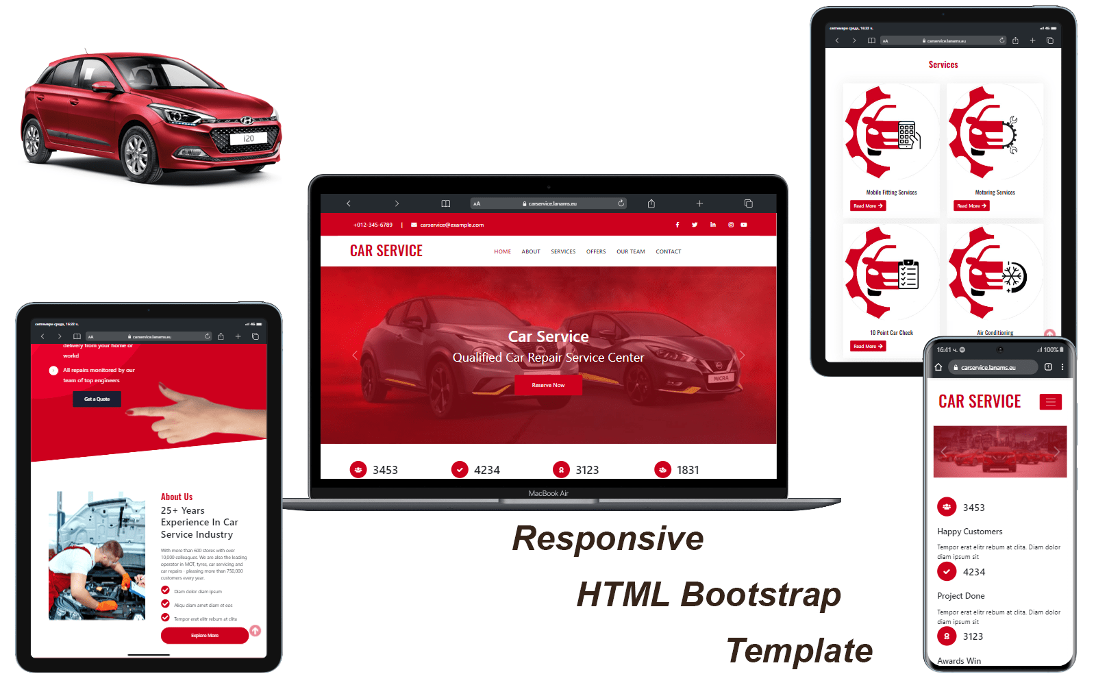 Car Service Templates - Responsive HTML Bootstrap Website Template