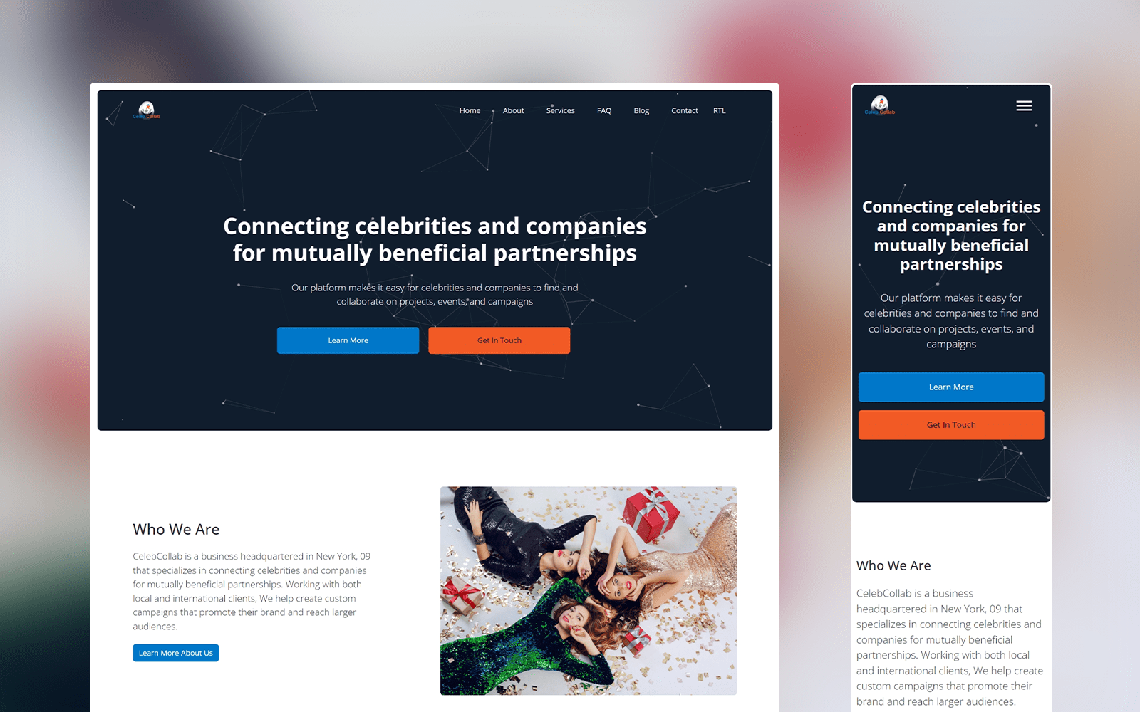 CelebCollab - The Ultimate Solution for Connecting Celebrities and Companies HTML Template Website Template