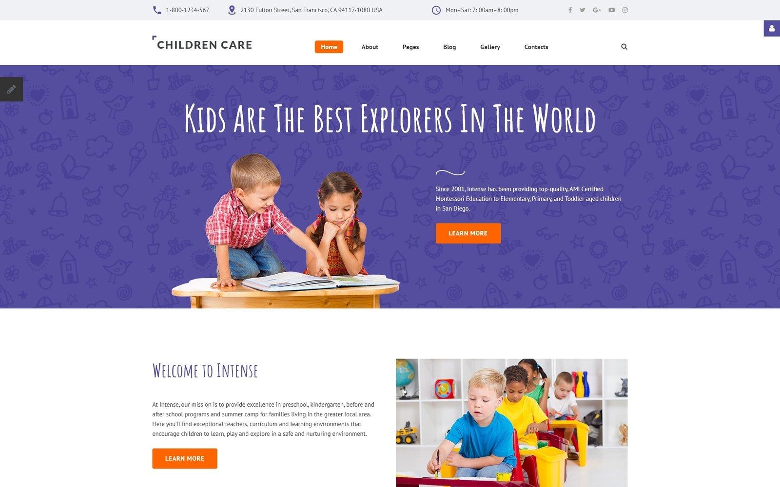 Шаблон Joomla Children Care Responsive Joomla Template