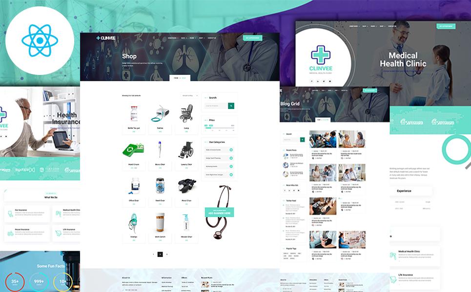 Clinvee React Medical hospital Responsive Clinic Website Template