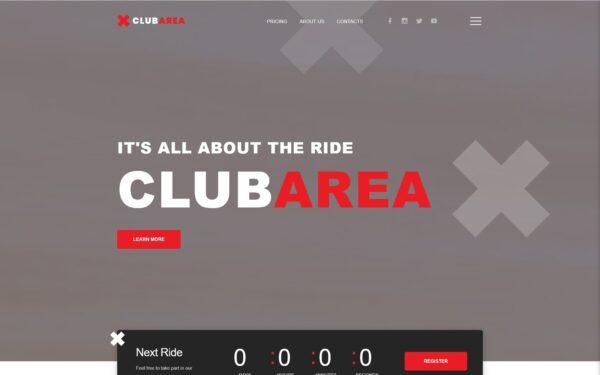 Шаблон Joomla Club Area - Cycling Club Creative Joomla Template
