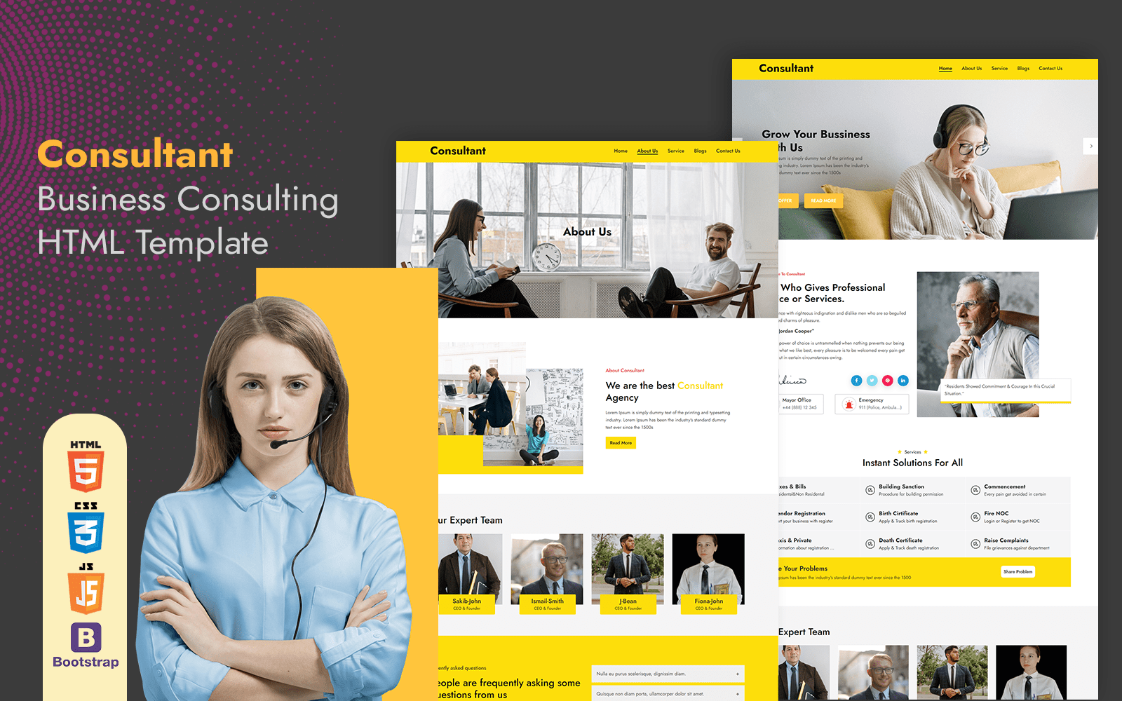 Consultant - Business Consulting HTML Template Website Template