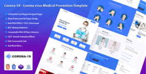 Corona-19 - Corona Virus Medical Prevention Template Website Template