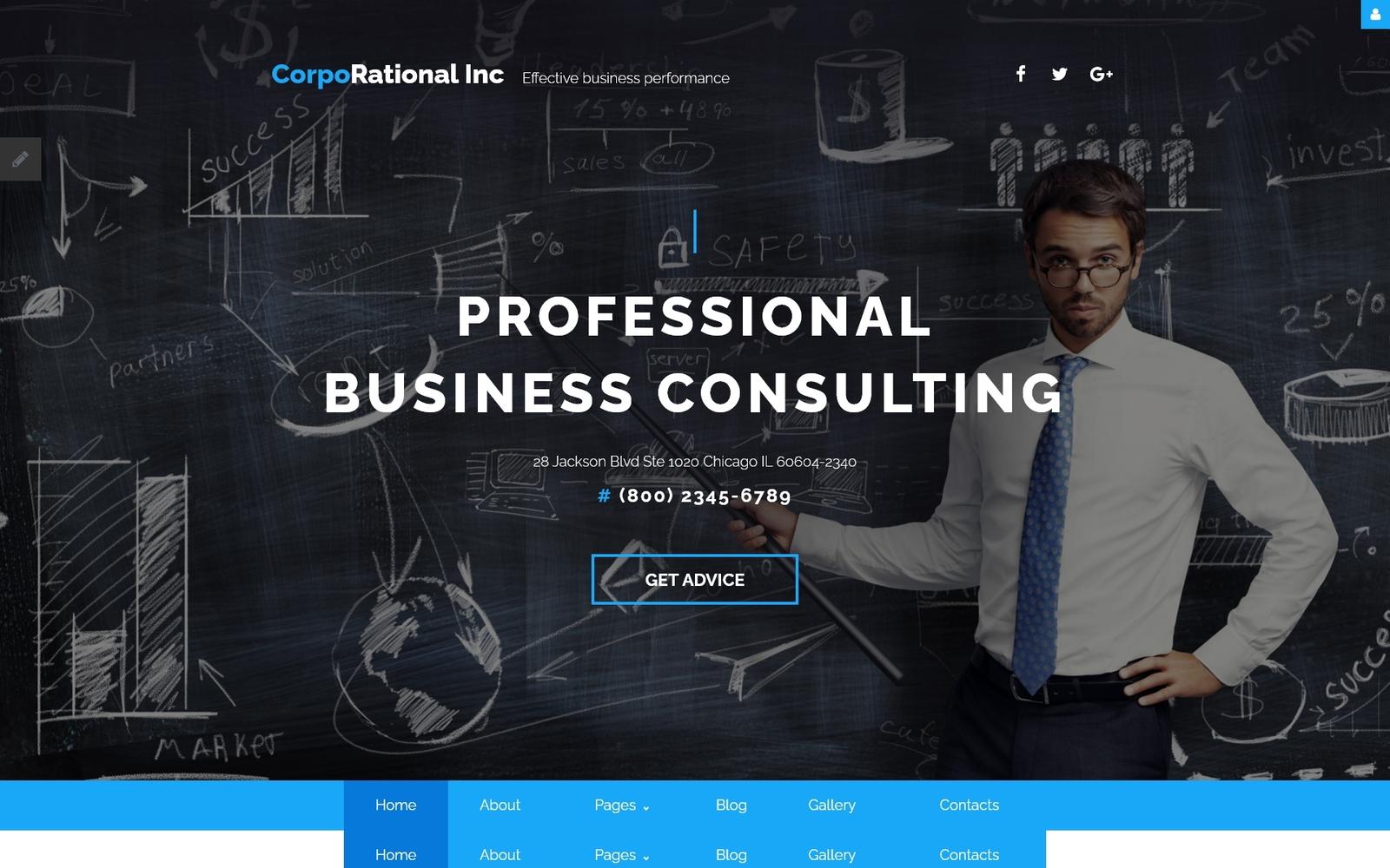 Шаблон Joomla CorpoRational Inc - Business Consulting Joomla Template