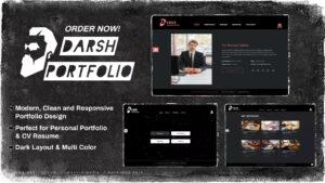 Darsh - Personal Creative Portfolio Template Website Template