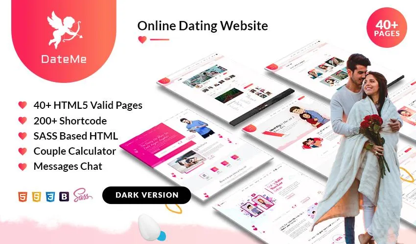 DateMe - Dating and Community HTML Template Website Template