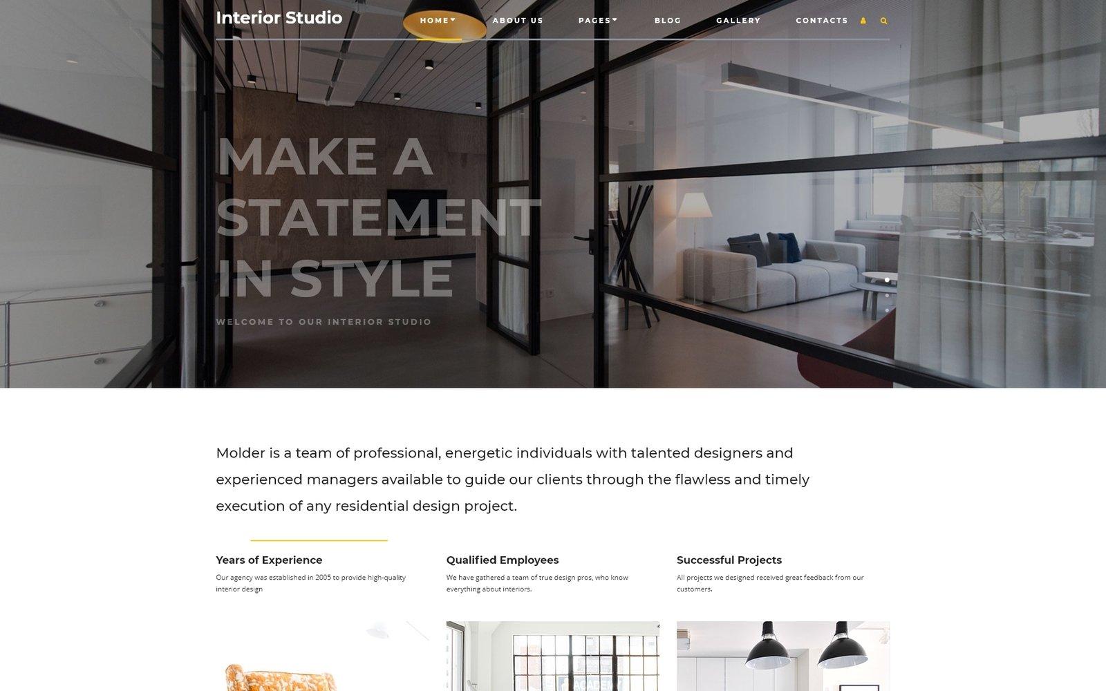 Шаблон Joomla Distinctive Interiors - Interior Design & Construction Agency Joomla Template