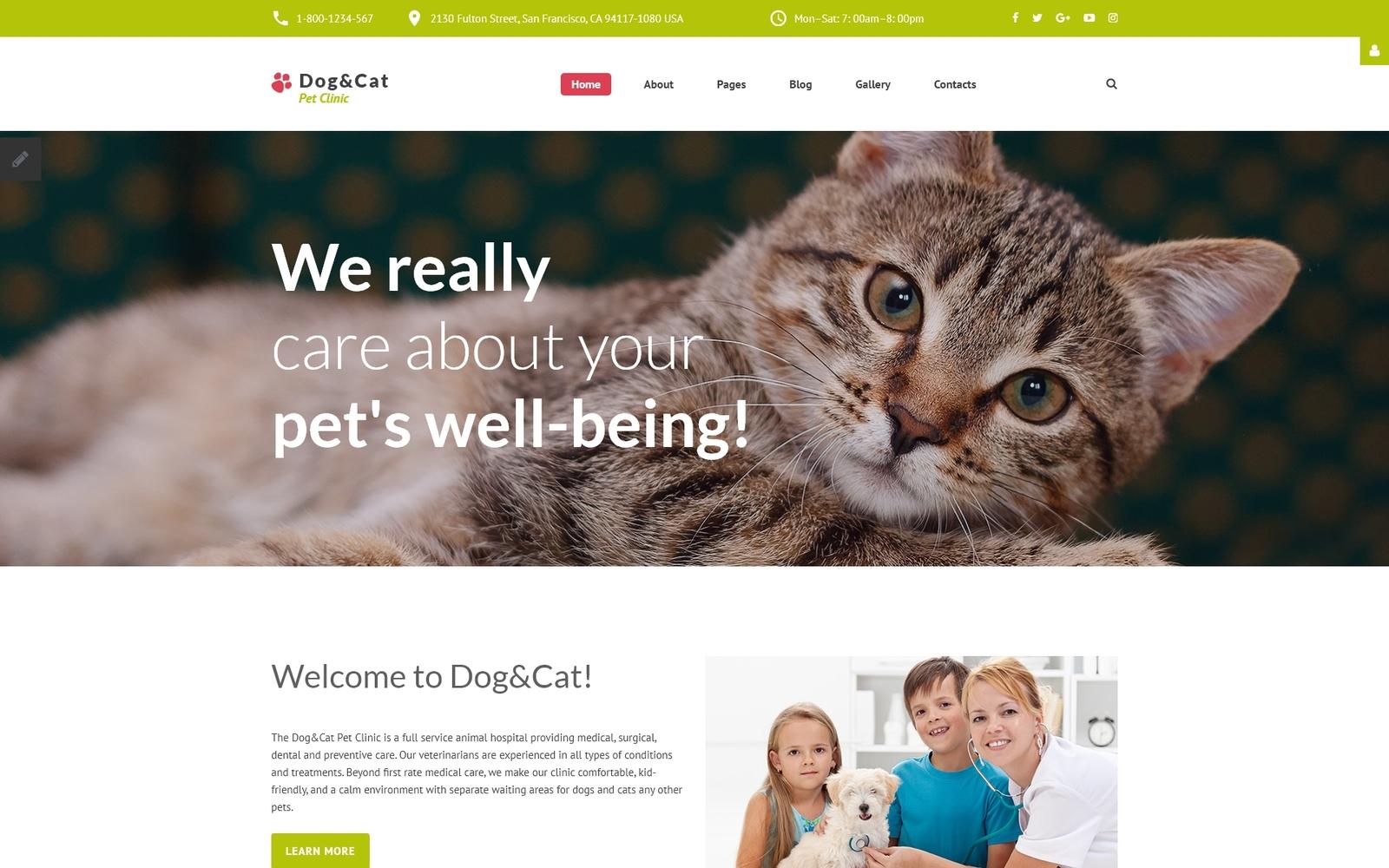 Шаблон Joomla Dog & Cat - Pet Clinic Responsive Joomla Template