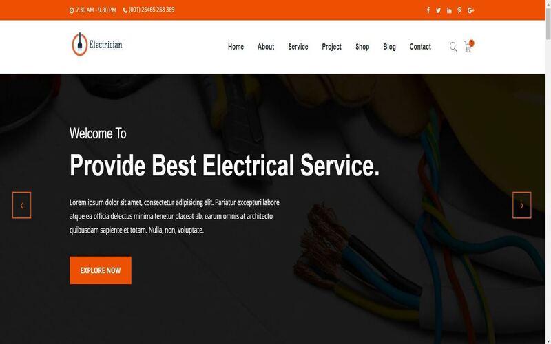 Electric : Electrician & Repairing HTML Template Website Template