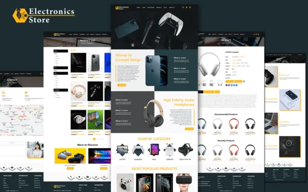 Electronics Store HTML5 Responsive Template Website Template - Ready4site