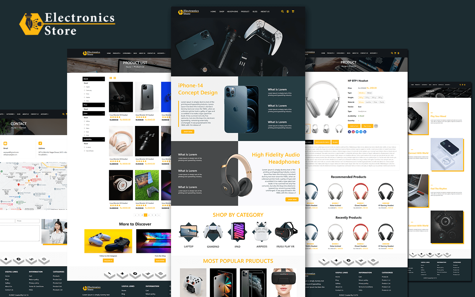 Electronics Store HTML5 Responsive Template Website Template