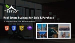 Estlo - A Real Estate Buy and Sell HTML5 CSS3 Javascript Bootstrap 4.6 Responsive Website template Website Template