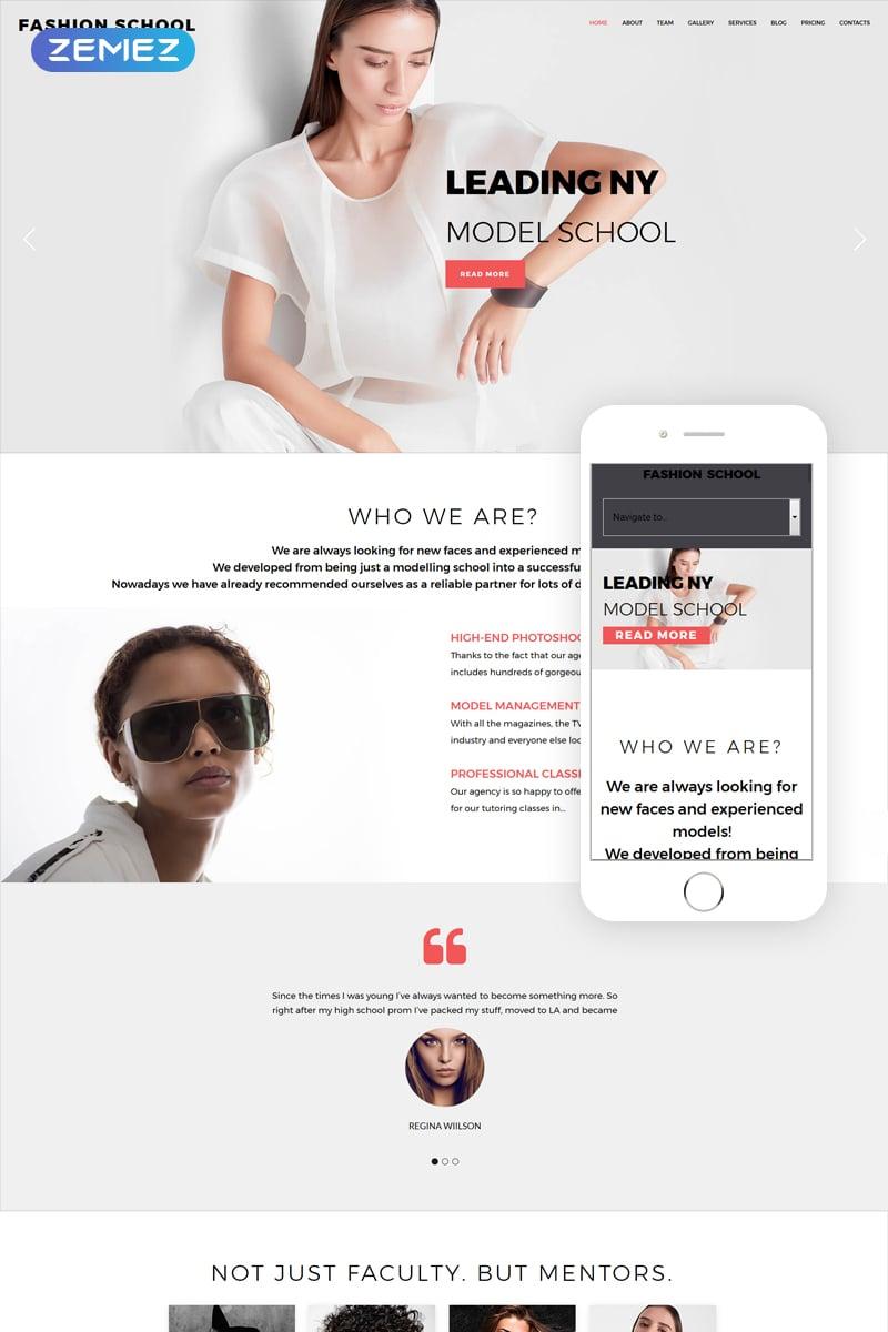 Шаблон Joomla Fashion School - Model Agency Responsive Modern Joomla Template