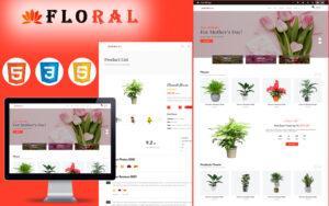 Floral - Flower Shop Ecommerce HTML5 Template Website Template