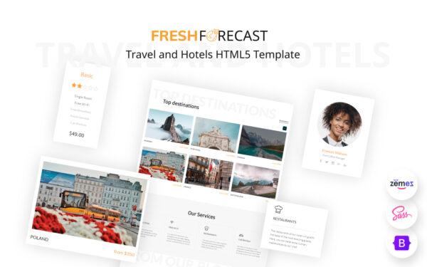 Fresh Forecast - Travel and Hotels HTML5 Template Website Template