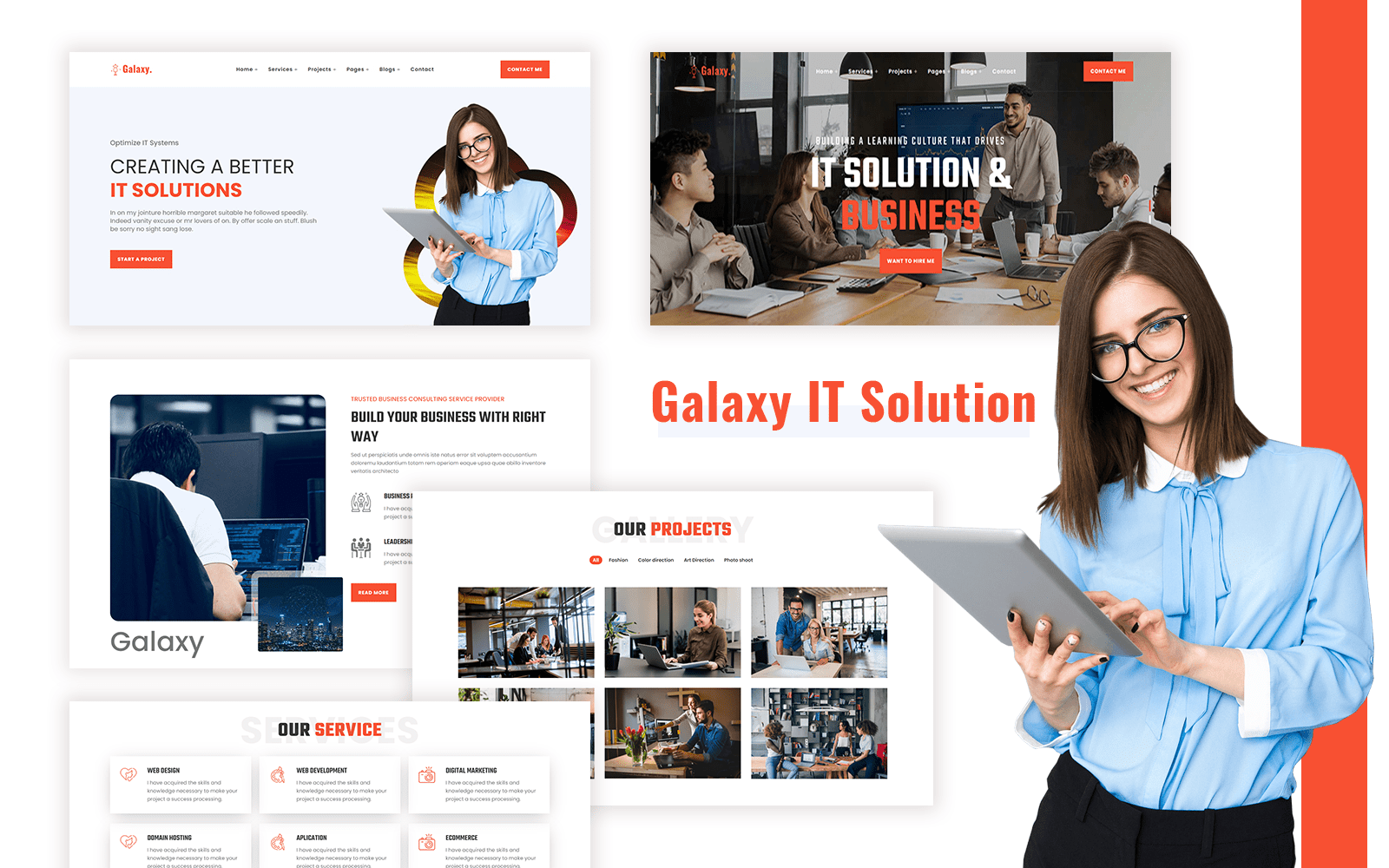 Galaxy - IT Solution HTML Template Website Template