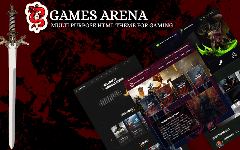 Games Arena - Multipurpose Gaming Theme Website Template