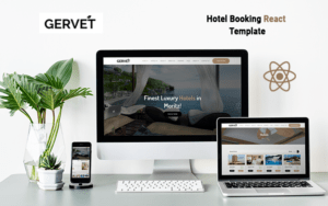 Gervet - Hotel Booking React Template Website Template