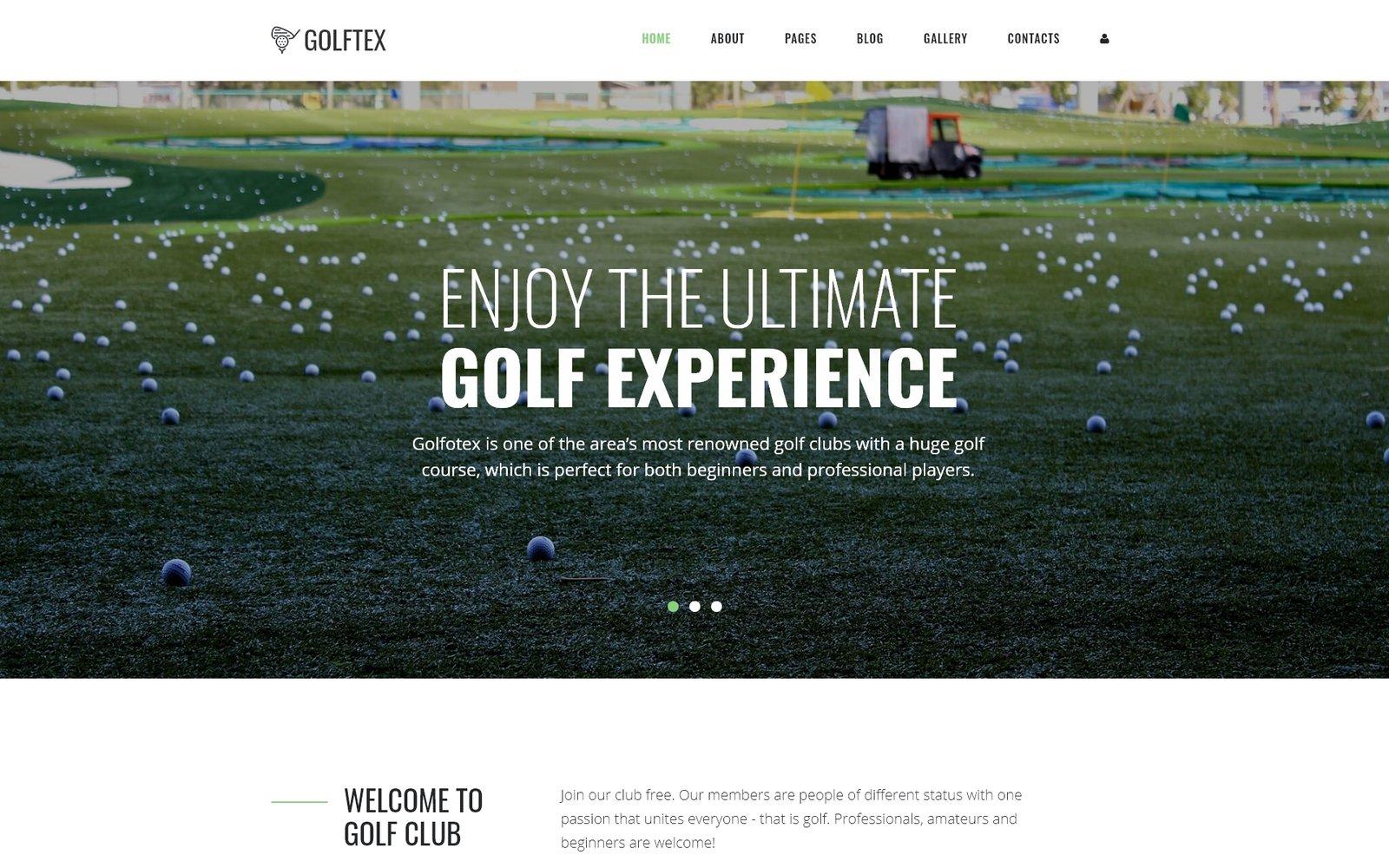 Шаблон Joomla GOLFTEX - Modern Golf Club Joomla Template