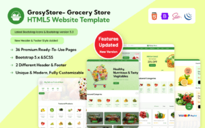 GrosyStore- Grocery Store HTML5 Website Template
