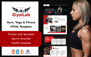 Gymlab - Yoga and Fitness HTML Template Website Template
