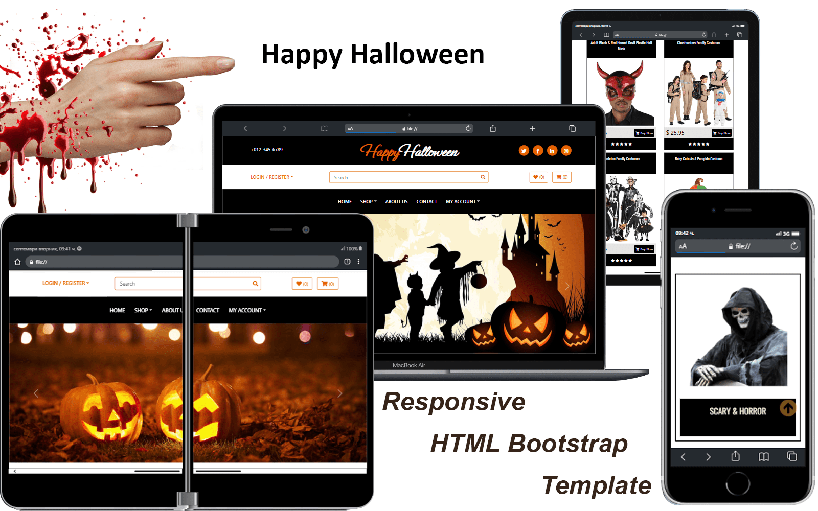 Halloween Templates - Responsive HTML Bootstrap Website Template