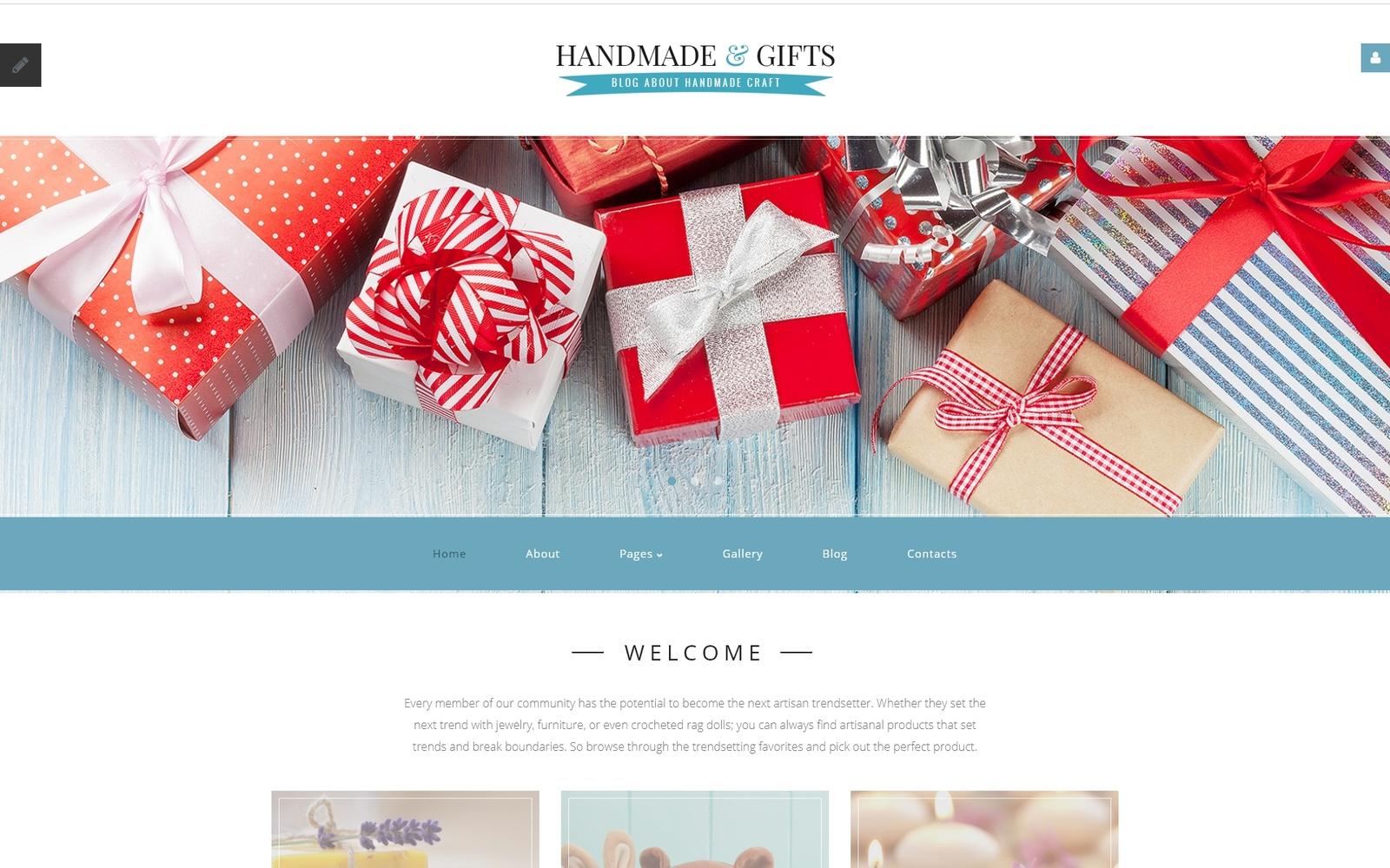 Шаблон Joomla Handmade & Gifts - Crafts Blog and Gift Store Joomla Template