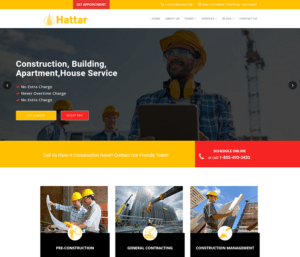 Hatar Construction Building || Responsive HTML 5 Website template Website Template