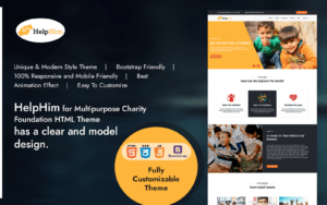 Help Him Charity and Foundation HTML Template Website Template