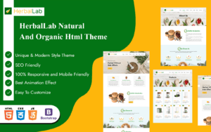 HerbalLab Natural And Organic Website template Website Template