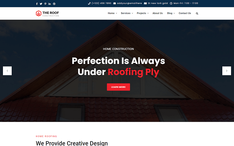 House Roofing Repair Service HTML Template Website Template