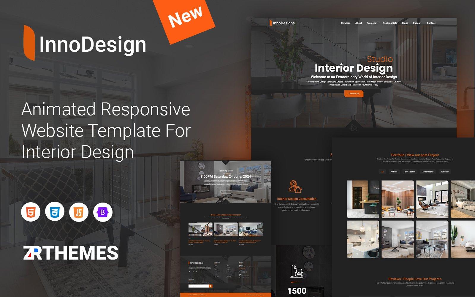 InnoDesigns - Interior Design Studio Website Template