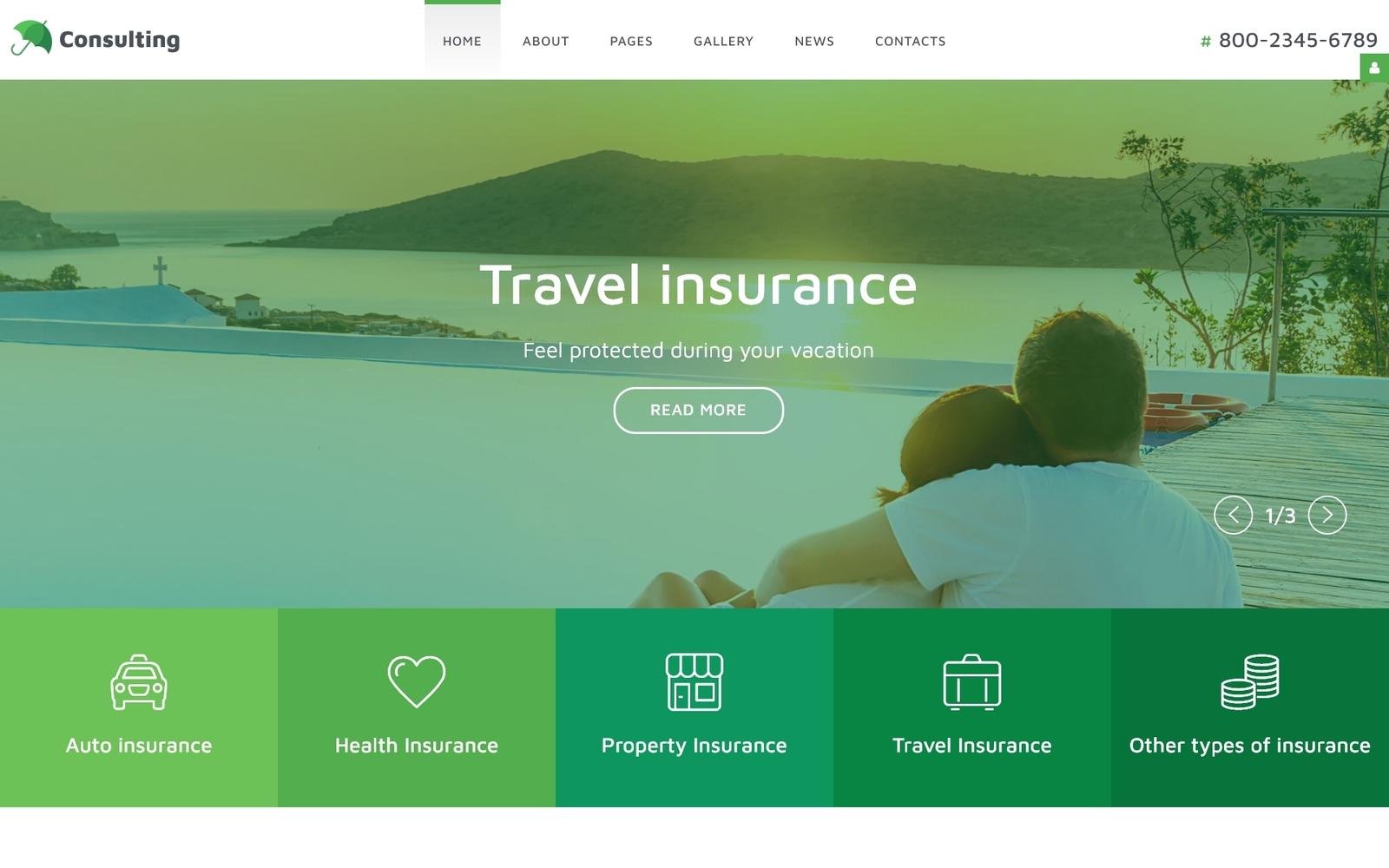 Шаблон Joomla InsuranceCo - Consulting & Finance Joomla Template