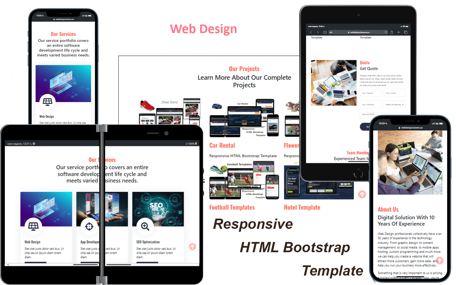 Intranet Web Design - Responsive HTML Bootstrap Template Website Template