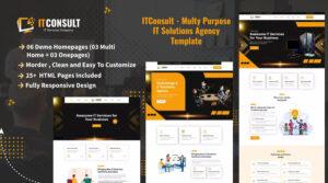 ITConsult - Multipurpose IT Solution Agency HTML Template Website Template