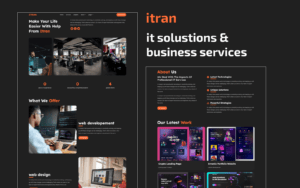 Itran | IT Solutions Company - Business Services HTML Template Website Template