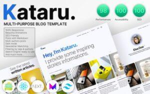 Kataru - Multipurpose Blog Theme - NextJS + Tailwind CSS Website Template