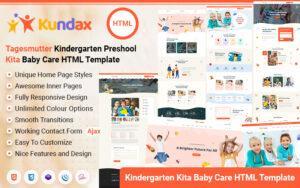 Kundax - Kindergarten Children Baby Care Education Center HTML Template Website Template