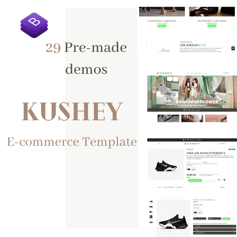 Kushey - Bootstrap 4 Fashion Store Theme Website Template