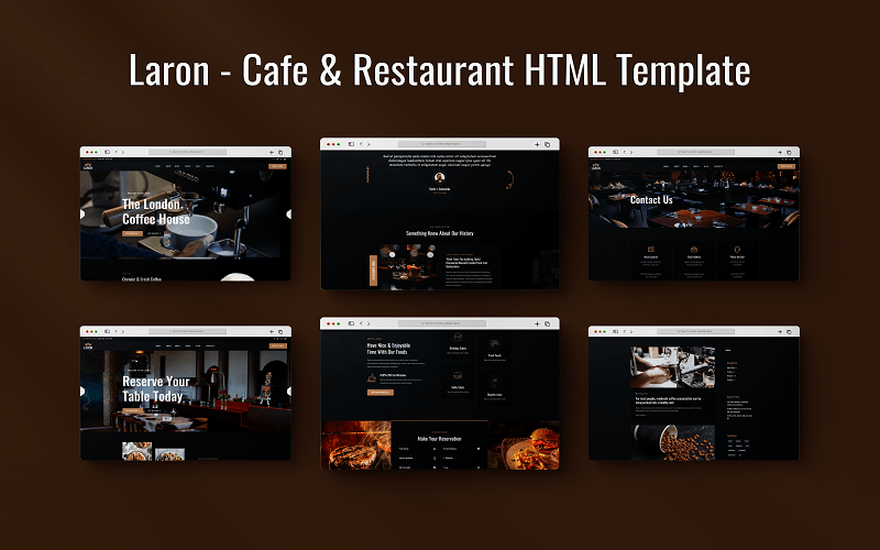 Laron - Cafe & Restaurant HTML Template Website Template