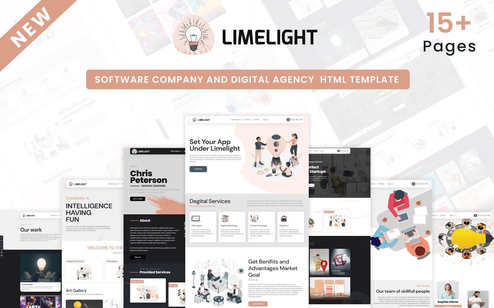 Limelight – Software Company & Digital Agency HTML Template Website Template