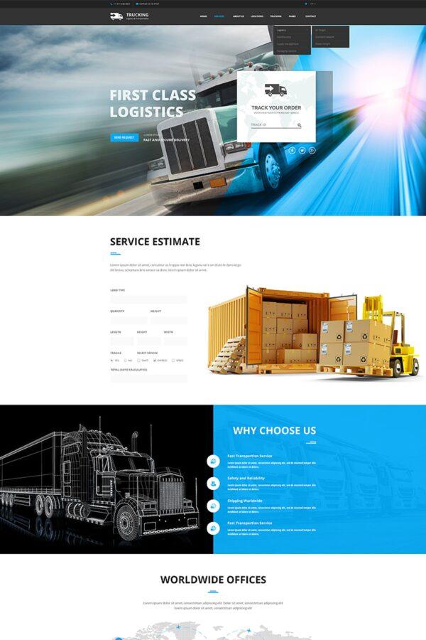 Logistic & Transportation - Bootstrap Website Template