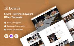 Lowrs – Defense Lawyers Website Template