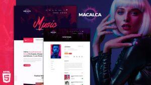 Macalca Music Enthusiast HMTL5Website Template