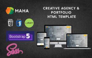 Maha – Creative Agency & Portfolio HTML5 Template Website Template